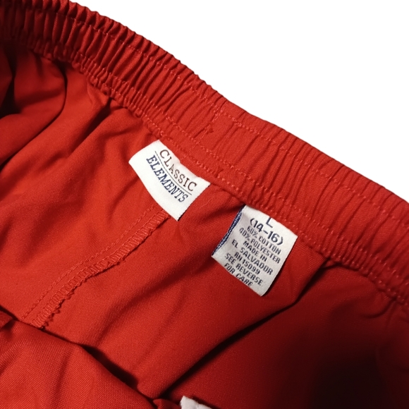 CLASSIC ELEMENTS WOMEN'S SIZE 14-16 RED CAPRIS WITH ELASTIC AND DRAWSTRING WAIST - Picture 2 of 6